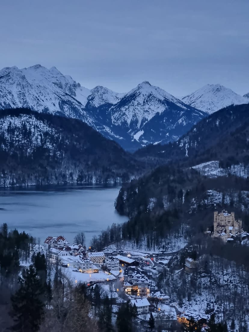 Uma foto de nós no castelo do pedido de casamento
